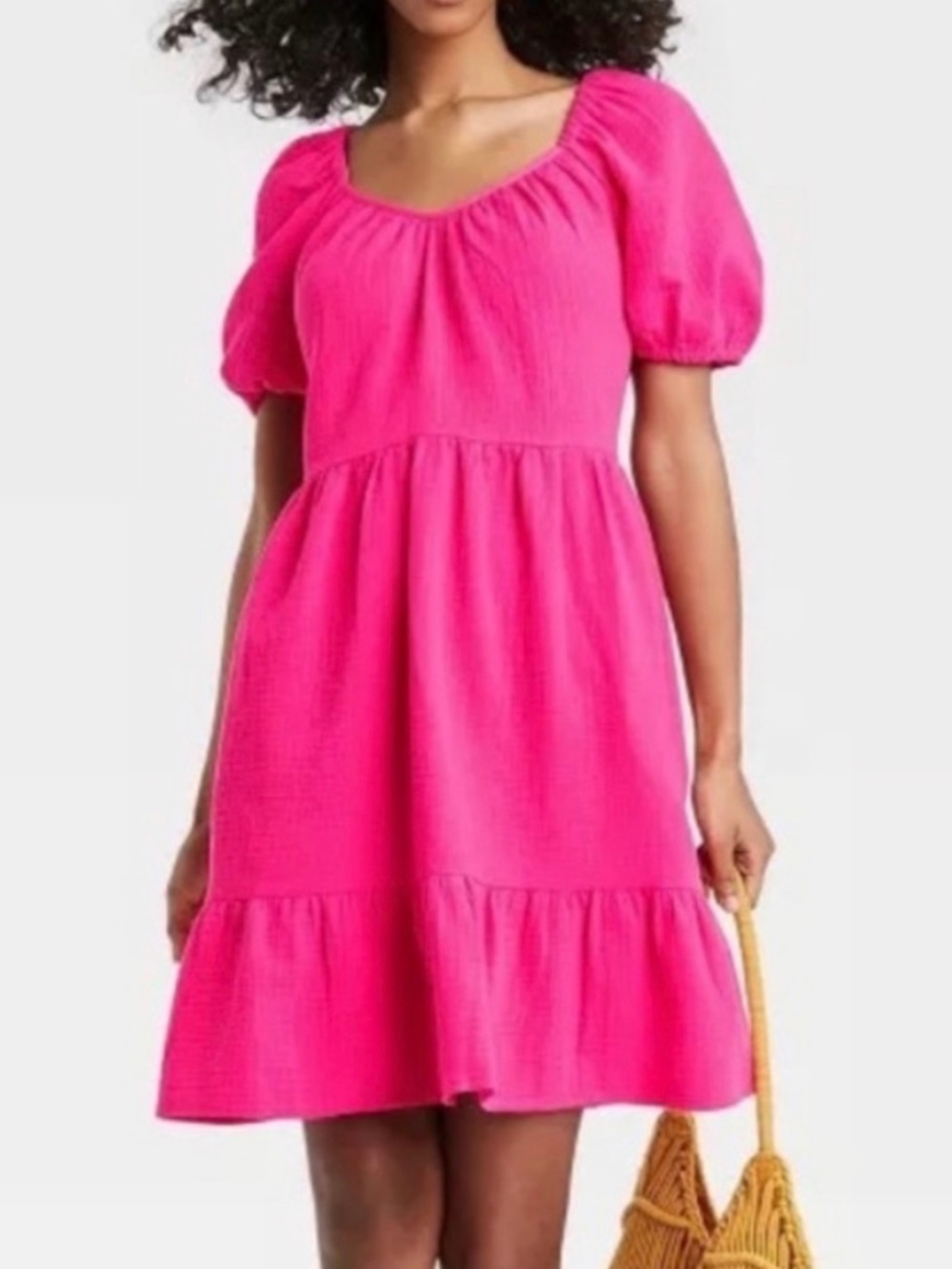Universal threads gauze puff sleeve babydoll.